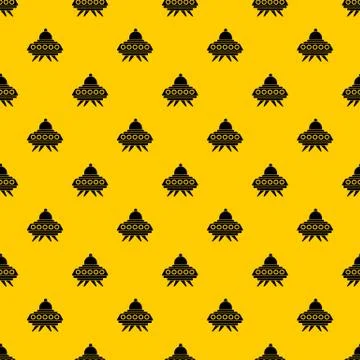 Alien spaceship pattern vector Stock Illustration