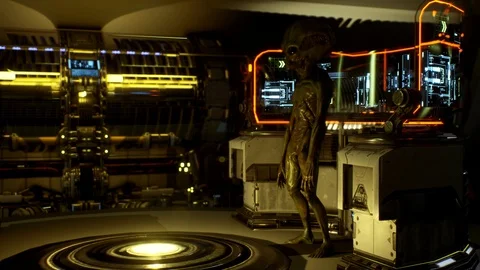 Alien speaks and sends a message to humans 3 Stock Footage 103686132