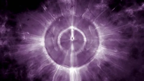 Alien spherical and deformed sphere of energy radiation Stock-Footage 198646254