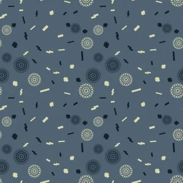 Alien splatter seamless pattern Illustrazione stock