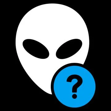 Alien Status Flat Icon Stock Illustration
