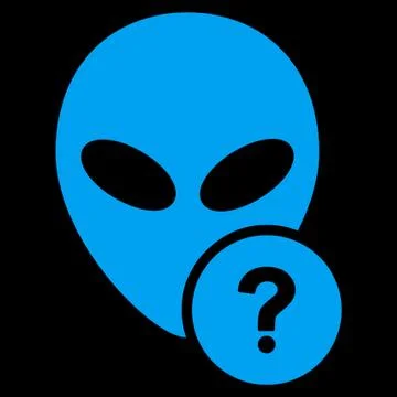 Alien Status Flat Icon Stock Illustration