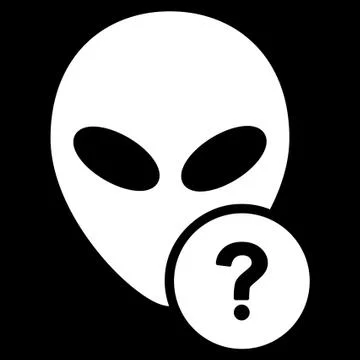 Alien Status Flat Icon Stock Illustration
