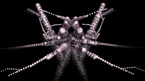 Alien structure animation Stock Footage 35317437