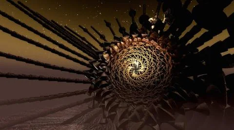 Alien Structure Digital Illustration og an Alien Structure Copyright: xZoo... Foto stock