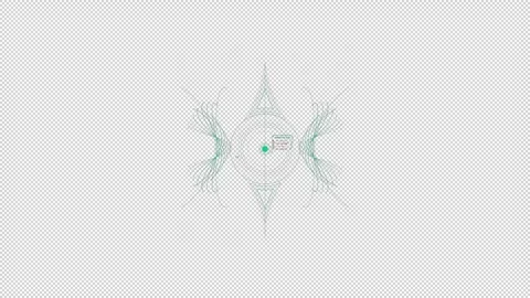 Alien style animated HUD on the alpha channel. Stock Footage 243078382