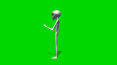 Alien talking - seperated on green screen 動画素材 34448213