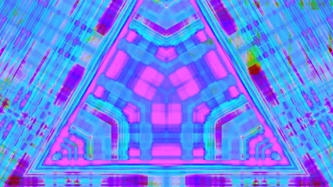 Alien Tech Scifi Future Abstract Triangle Pattern Loop Video stock 153402570