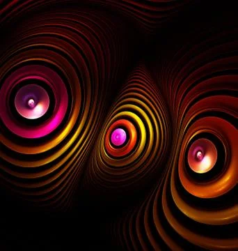 Alien telescope. Computer generated fractal artwork. Illustrazione stock