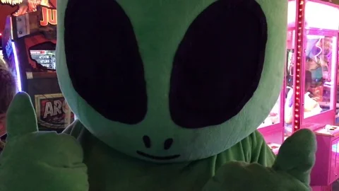 Alien Two Thumbs Up  Stock Footage 79630177