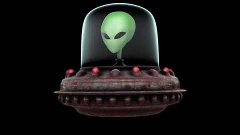 ALIEN in UFO with Alpha Channel 動画素材 84656266