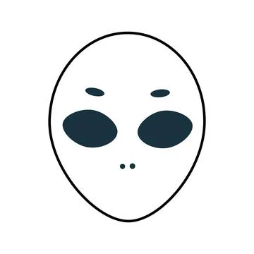 Alien ufo cosmic emotions faces joy line 스톡 일러스트
