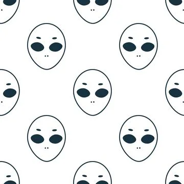 Alien ufo cosmic emotions faces joy line 스톡 일러스트