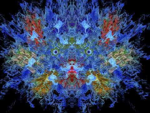 Alien. UFO. Creature from another dimension. Stock Illustration