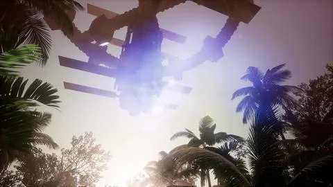 Alien UFO at Earth Stock Illustration