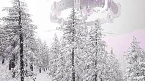 Alien UFO at Earth Stock Illustration