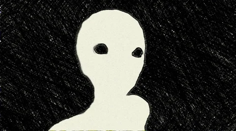 Alien UFO Head CGI Drawing Stock-Footage 49967908