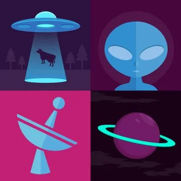 Alien-UFO Stock Illustration