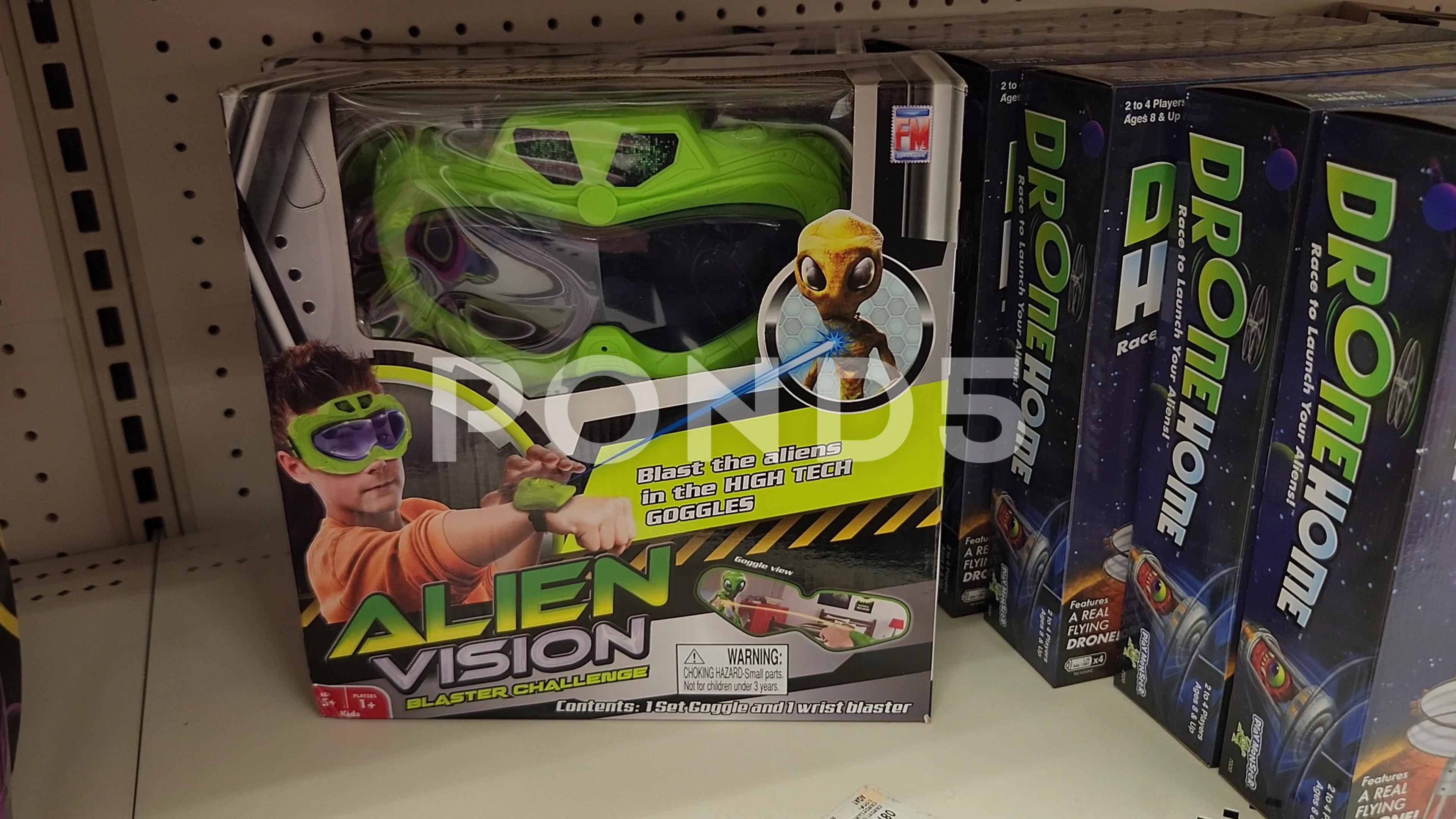 Alien Vision Product Retailer Toys, Stock Video