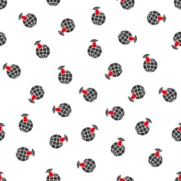 Alien Visit Flat Vector Seamless Pattern Illustrazione stock