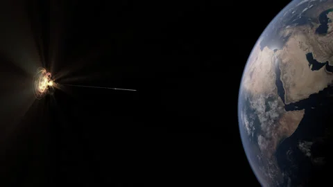 Alien visitor from Portal Stock Footage 168980418