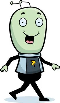 Alien Walking Stock Illustration