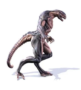 Alien Walking Stock Illustration