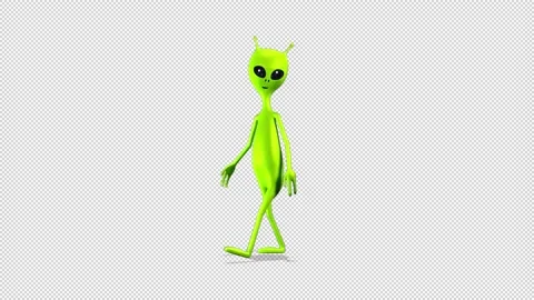 Alien walks 库存影片 163281086