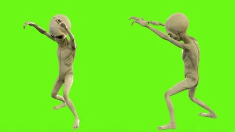 Alien walks like a zombie Illustration