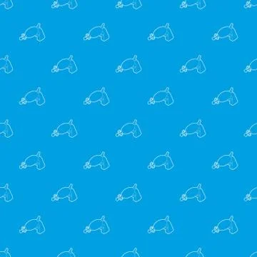 Alien weapon toy pattern vector seamless blue Stock Illustration