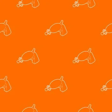 Alien weapon toy pattern vector orange 스톡 일러스트