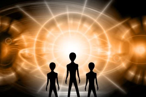 Alien Will Invasion Stock Illustration