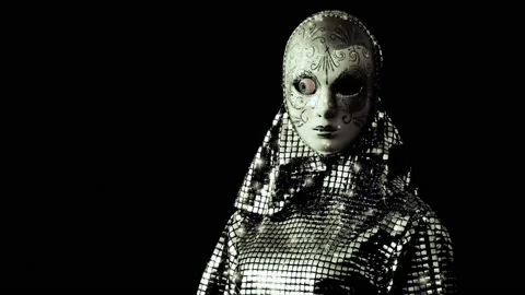Alien woman dressed up  Loopable Stock Footage 155757315