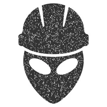 Alien Worker Grainy Texture Icon 스톡 일러스트