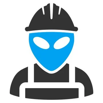 Alien Worker Icon Stock Illustration