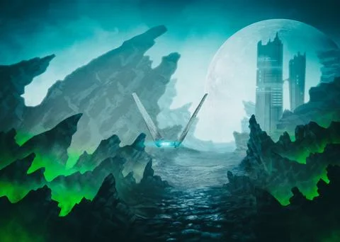 Alien world Artwork Stock-Illustration