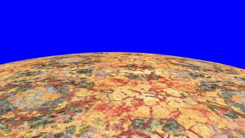 Alien World, Exoplanet Surface Landscape . Blue  background 3d animation Stock Footage 129217558