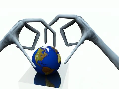 Alien World Grab Stock Illustration