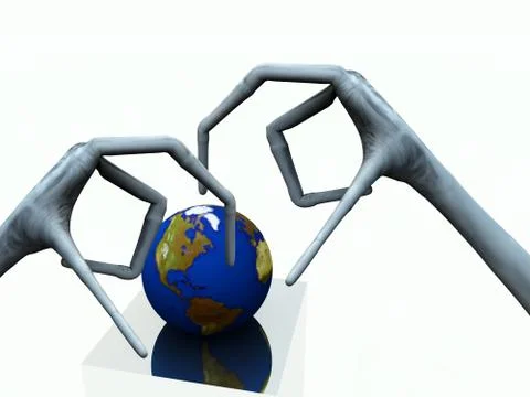 Alien World Grab Stock Illustration