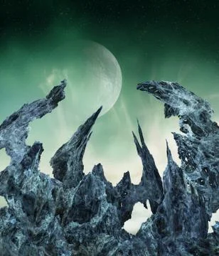 Alien world Stock Illustration