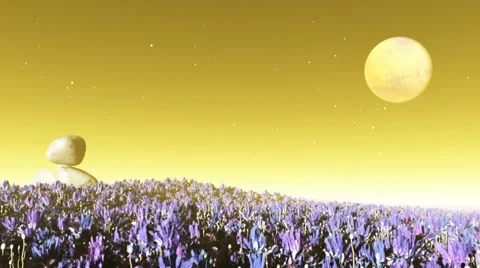 Alien world yellow sky Stock-Footage 33042002