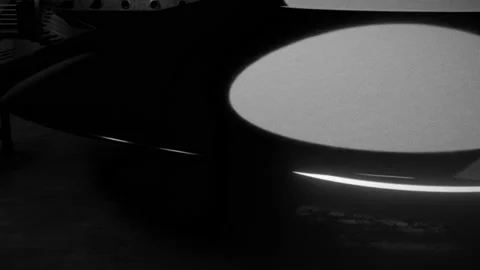Aliens and Humans Working Together on a Flying Saucer UFO in Hangar Stock Footage 162319904