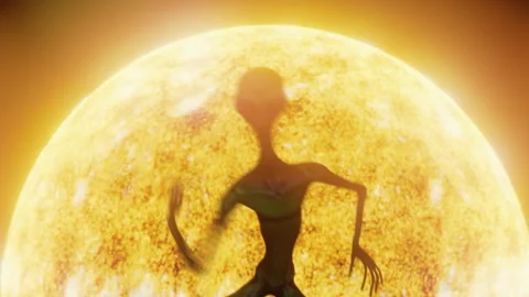 Aliens dancing at the sun party Stock Footage 290398532