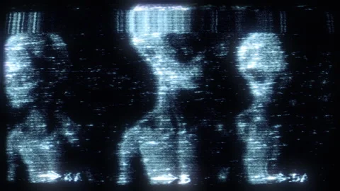 Aliens distorted footage Video stock 263899866