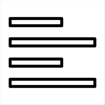 Align, alignment, justify, left, paragraph, text icon 库存插图