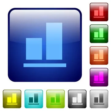 Align to bottom color square buttons 스톡 일러스트