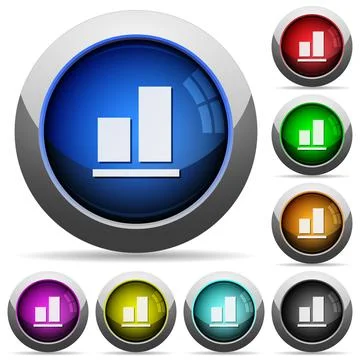 Align to bottom glossy buttons Stockillustratie