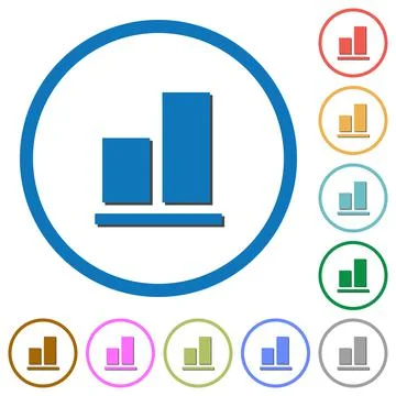 Align to bottom icons with shadows and outlines 库存插图