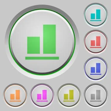 Align to bottom push buttons Stock Illustration