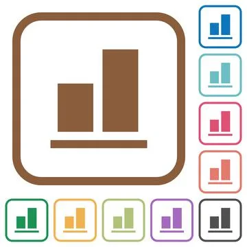 Align to bottom simple icons Illustrazione stock